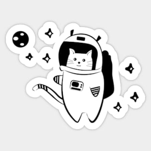 Cool cat in space Sticker